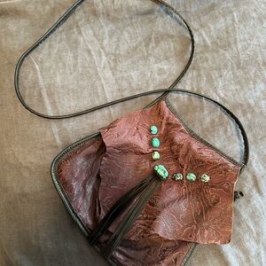 Vintage purple leather purse